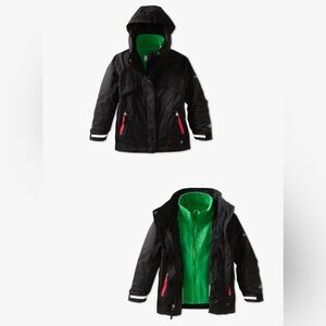 Columbia Girls 7-8 Bugaboo Interchange Jacket 3 in 1 winter spring Fleece coat